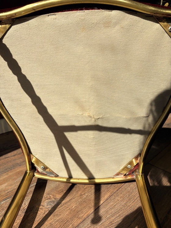 Image 1 of 2 sedie Chiavari in ottone, bianche e rosse