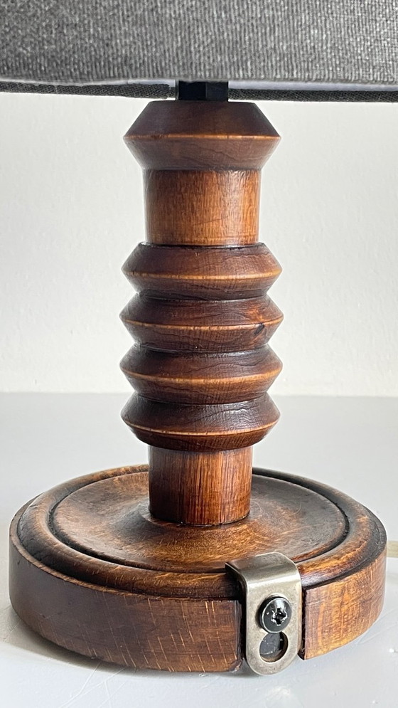 Image 1 of LAMPE Bois façon Charles DUDOUYT Vintage