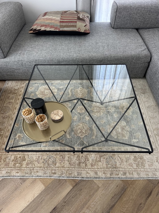 Image 1 of Paolo Piva style coffee table | architectural geometric glass table