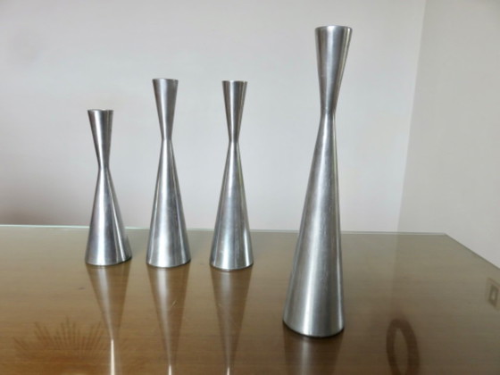 Serie van 4 diabolo kandelaars, model "Göta" ontworpen door Erika Pekkari voor Ikea, 1990 (photo 7 of 10)