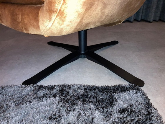 Image 1 of 2x Poltrona girevole Charles, Poltrona bassa, Rivestimento: Tessuto gruppo E / Adore / Cognac 28