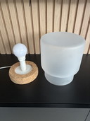 IKEA Sinnerlig Jaren 80 Tafellamp Matglas
