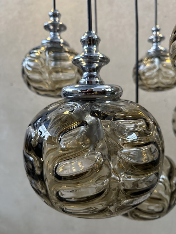 Image 1 of Vintage cascade hanglamp - Oberglas Austria