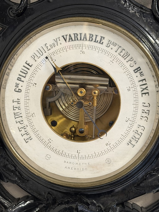 Schwarzes Barometer – wanddecoratie, Glass, Wood (photo 2 of 5)