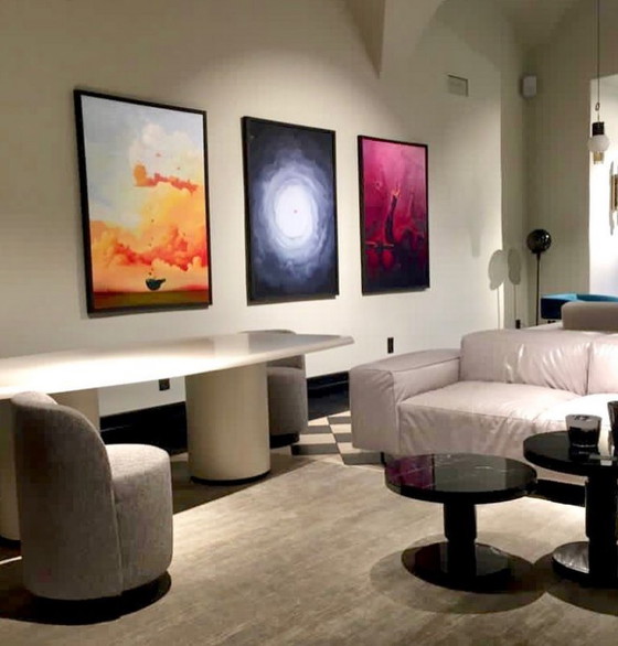 Image 1 of Gio Pagani Tafel – Capsulecollectie 'Een dag uit het leven' | Mat gelakt hout met krijtafwerking | Showroommodel