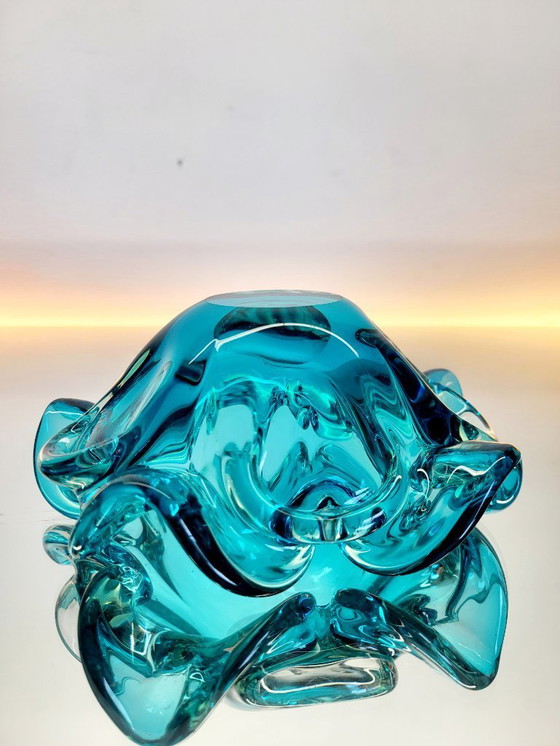 Image 1 of Vide poche ou bol vintage bleu de Murano, Italie, 1970