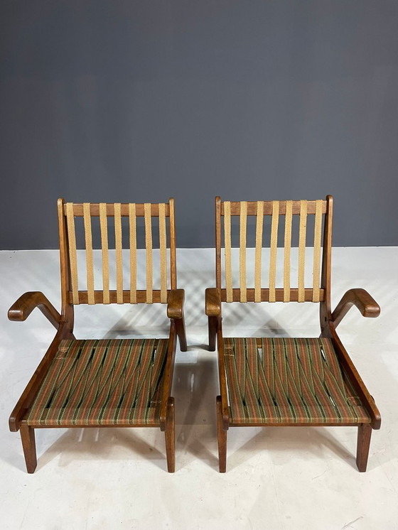 Image 1 of Paire de chaises longues vintage par Krásná Jizba, Tchécoslovaquie, années 1940