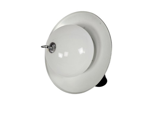 Brevettato - Space Age - hanglamp - opaline glas - metaal - Italie - 70's