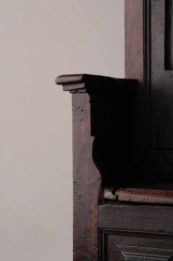 Renaissance eiken troonzetel, Fauteuils, Hout, Bruin (foto 4 van 10)