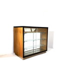 Vintage walnut counter/display cabinet '60