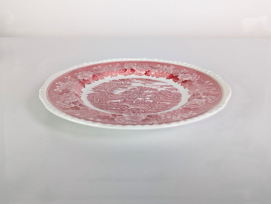 Image 1 of Juego de 6 platos originales Adams English Scenic de cerámica roja Wedgwood.