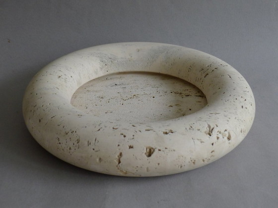 Image 1 of Carrara Traventin Schale Design Alessandro Giusti/ Egidio Di Rosa UP&UP 70s