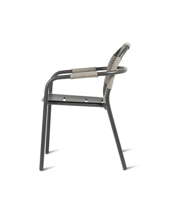 3x stackable CLEO Garden chair grey - Vincent Sheppard – Textile, Aluminium (photo 2 of 5)