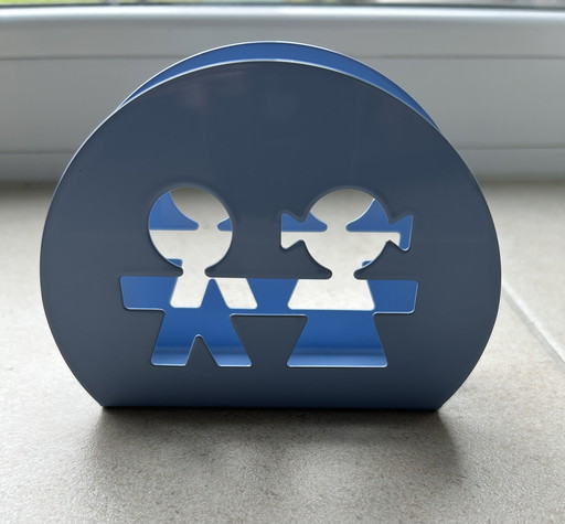 Porte-serviettes bleu Girotondo Alessi