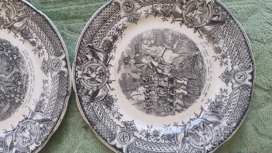 Image 1 of Série complète d'assiette parlante Napoléon 1920-1930