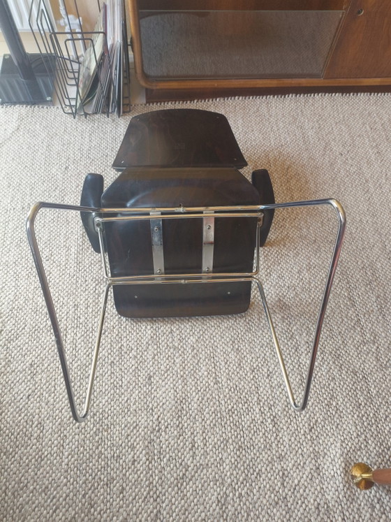 Image 1 of Silla de comedor, madera cromada, Flötotto, década de 1970.