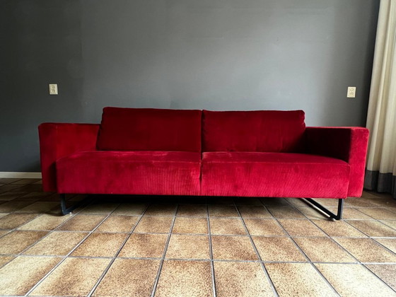 Cassina Sofa Red Corduroy – 3-5 seaters, Velvet, Metal (photo 4 of 20)