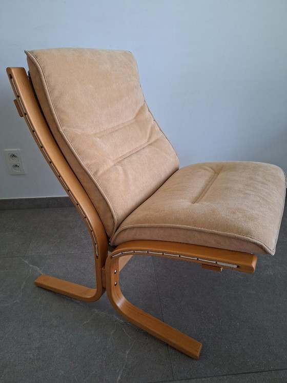 Vintage EKORNES Fauteuil – Showroommodel – Made In Norway – 2 zitsbanken, Polyester (photo 2 of 18)