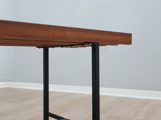 Image 1 of Panca in teak a doghe con struttura in ferro, metà secolo, Italia, anni '50