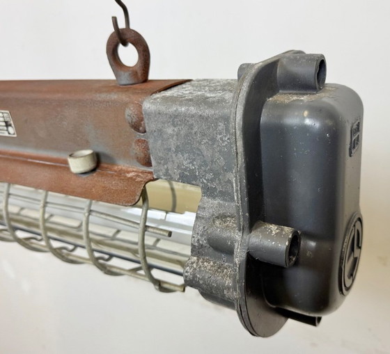 Image 1 of Lampada a sospensione industriale grigia di Elektrosvit, anni '70