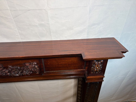 Cornice per camino antica in mogano intagliato in stile Luigi XVI - Fine XIX secolo – Oggetti decorativi (photo 9 of 12)