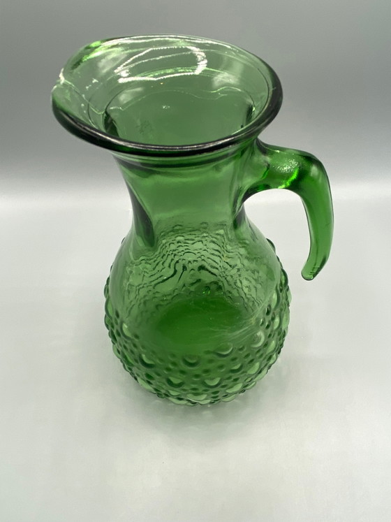 Vintage groene bubbelglazen kan – jaren 60-70 – Glazen & Karaffen, Glass (photo 4 of 7)