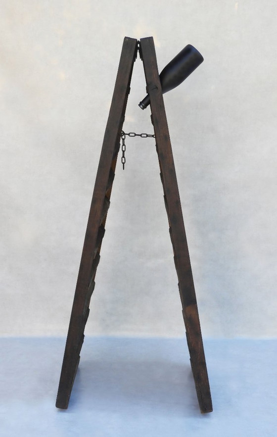 Image 1 of Rastrelliera per champagne francese d'epoca da 100 bottiglie/editore di vino