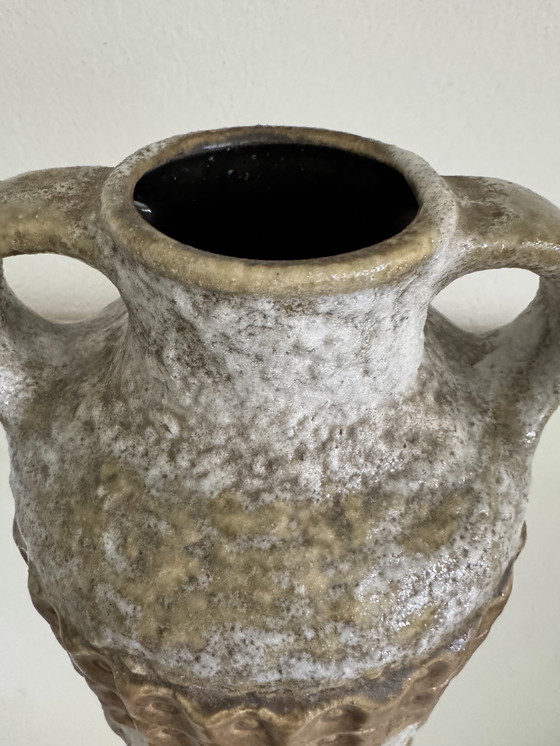 Image 1 of Duitse keramieken vaas met handvatten uit de jaren 60