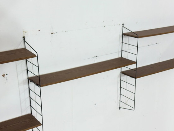 Image 1 of Prachtige wandplank/wandplank met touwmotief – design uit het midden van de vorige eeuw