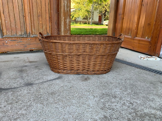 Cesto in Legno Rustico, Anni '40 – Oggetti decorativi, Vimini (photo 4 of 4)