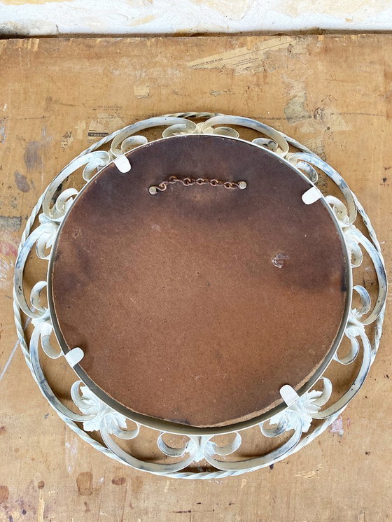 Image 1 of Espejo convexo de hierro forjado, Inglaterra, década de 1950