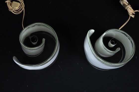 Image 1 of La Murrina, pair of Murano glass table lamps. Italy 1970s