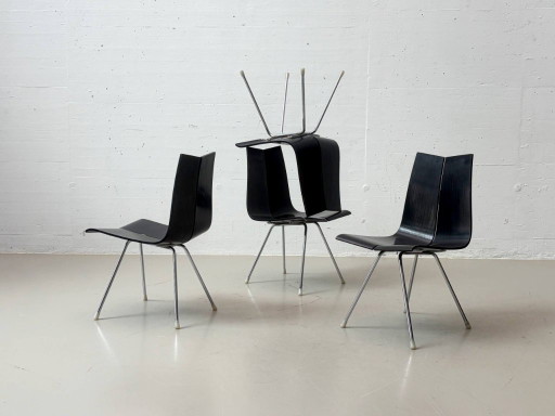 Set numerato di sedie GA di Horgenglarus – Hans Bellmann, 1955 – kuipstoelen, Wood, Metal (photo 2 of 17)