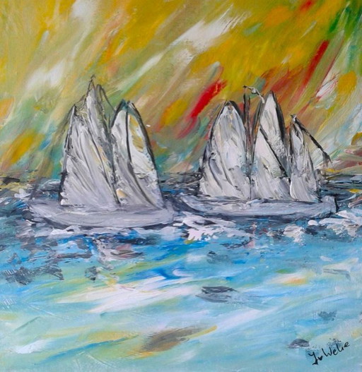 Peinture "Sailing" (voile)