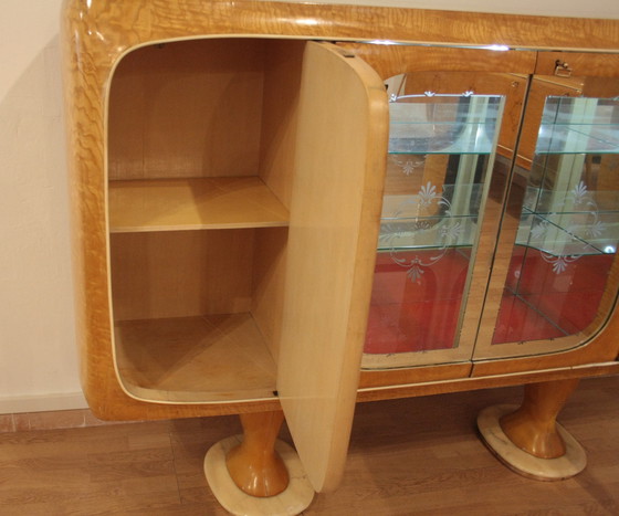 Image 1 of Vittorio Dassi Mid Century Modern Bar Sideboard | Vintage Wooden Furniture for Dining Room 1950