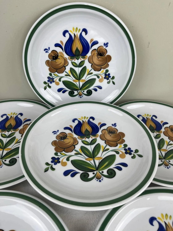 Dekorierte flache Teller – Geschirr, Porcelain, Art Nouveau (photo 2 of 8)