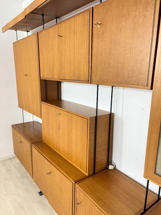 Image 1 of Omnia-plankensysteem, wandmeubel voor de woonkamer, wandplank van Ernst Dieter Hilker (1960)