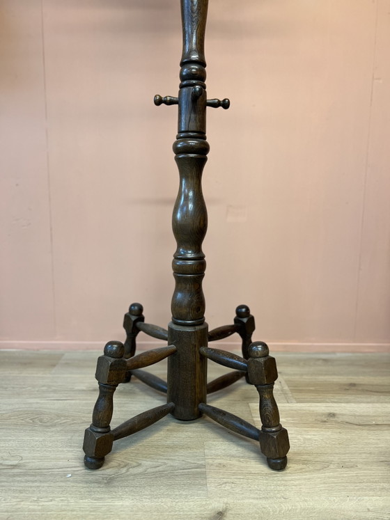 Image 1 of Brutalist vintage eikenhouten kapstok 