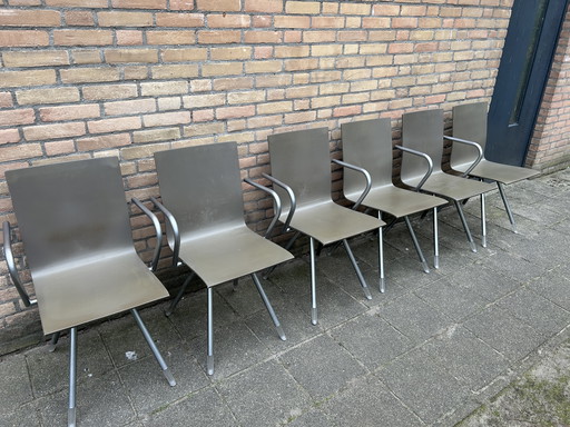 6 Arco Mikado chairs