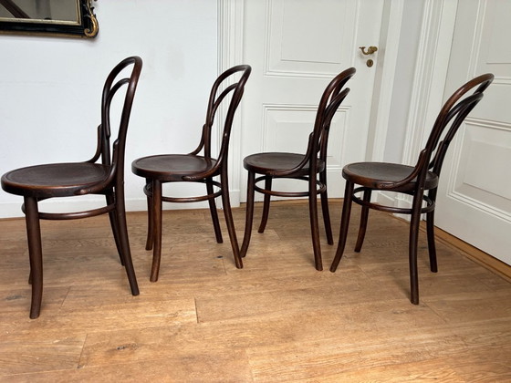 Image 1 of 4x Thonet Nr. 14 Stühle