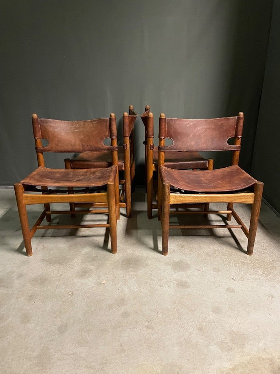 Image 1 of 4 BØRGE MOGENSEN 'SPANISH' DINING CHAIRS FOR FREDERICIA, 1960