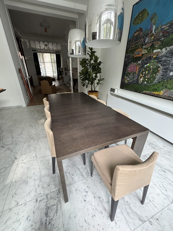 Image 1 of Maxalto dining table with matching Maxalto chairs (8)
