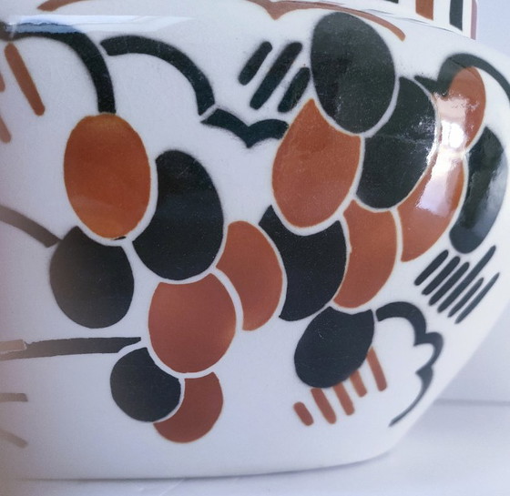 Image 1 of Jardinera Art Déco "Ceylon", loza K&G Lunéville