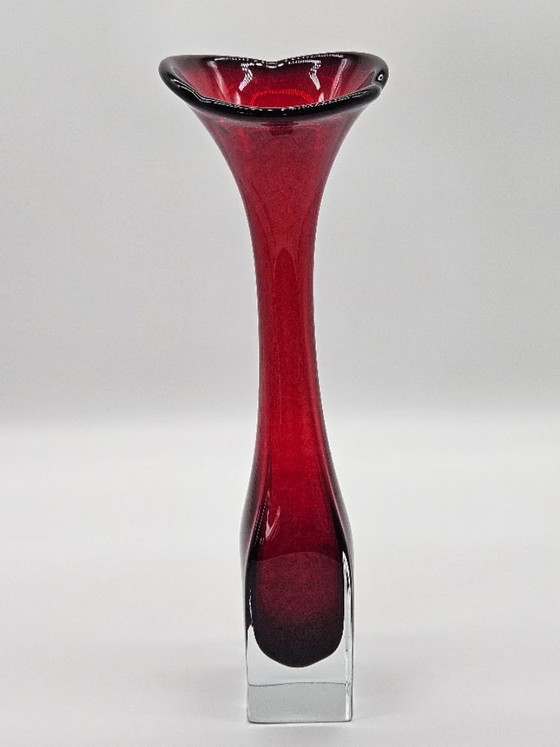 Große Aseda Schweden „Tulip“ Glasvase – Bo Borgström 60er Jahre (33,5 cm) – Vasen (photo 2 of 6)