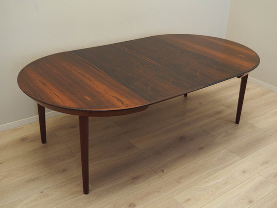 Image 1 of Round rosewood table, Danish design, 1960s, manufacturer: Gudme Møbelfabrik, designer: Ole Hald