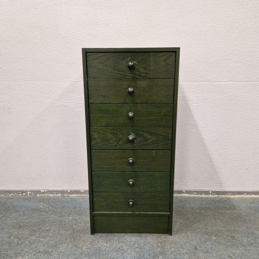 Jaren 70 Vintage Ladekast Groene Kast