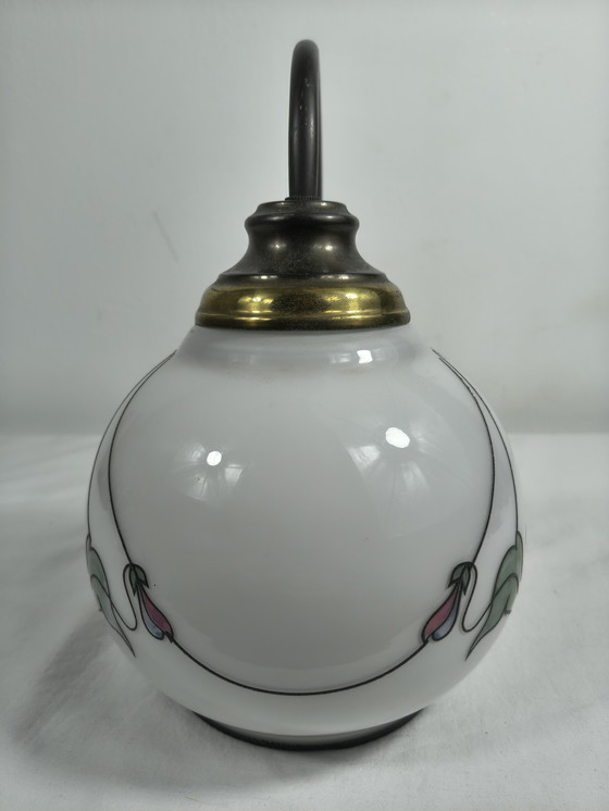 Image 1 of Vintage Massive Wall Lamp with Floral Motif