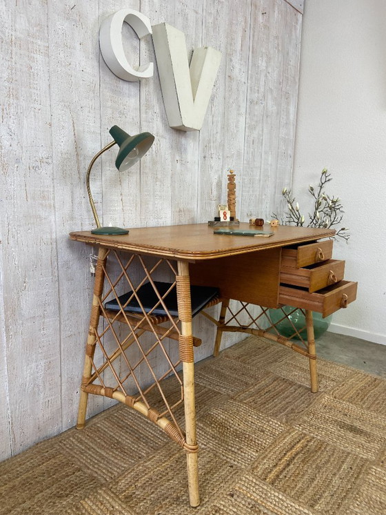 Image 1 of scrivania in rattan