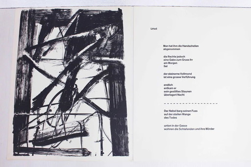 Lithograph by Swiss artist Bernd Völkle 1963