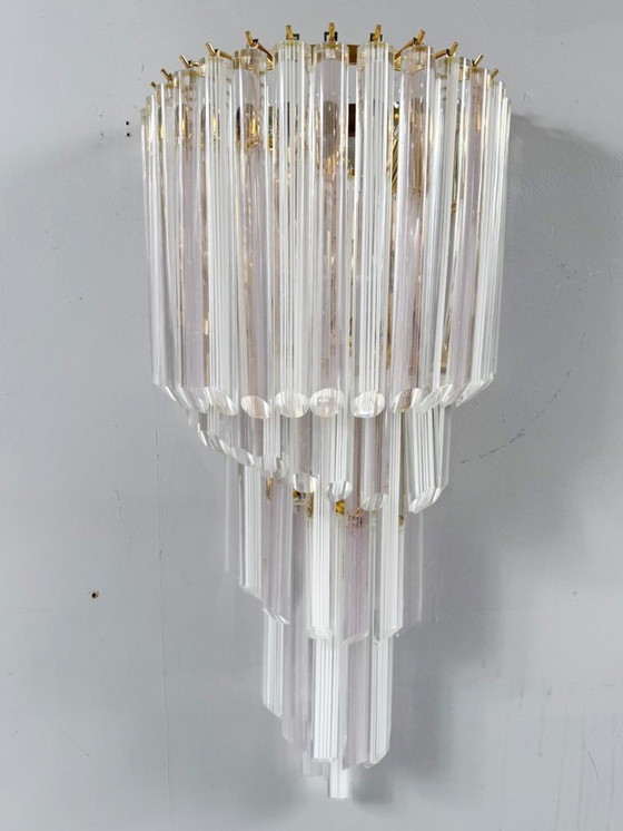 Image 1 of Lampada da parete/applique a cascata di metà secolo di Paulo Venini, vetro di Murano, Italia, anni '70